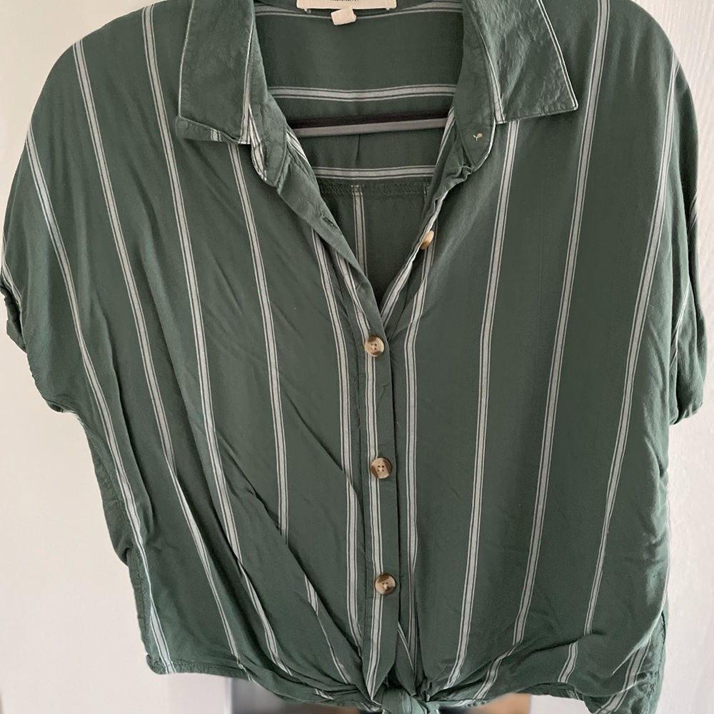 Striped button down